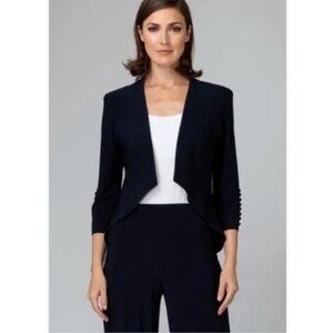 Joseph Ribkoff Open Front Blazer 16 High Low Preppy Classic Designer Minimalist